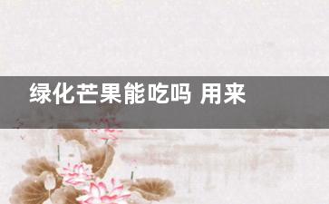 绿化芒果能吃吗 用来绿化的芒果可不可以吃(绿化树芒果可以吃吗)